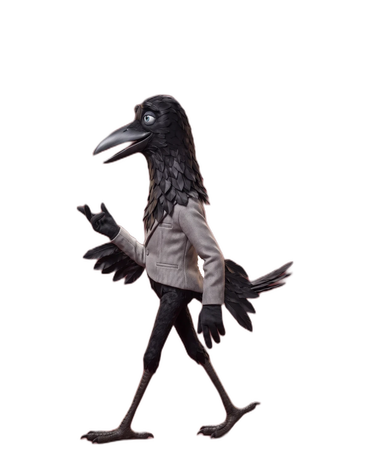 Hush, full-body character portrait